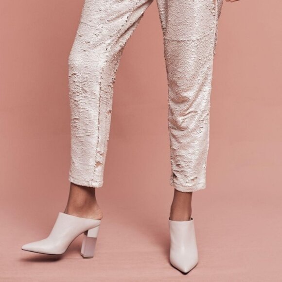 NWOT Anthropologie Hei Hei REVERSIBLE sequin joggers - Picture 4 of 16
